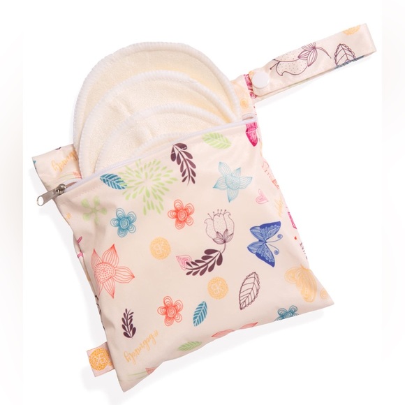 NEW Organic Bamboo Nursing Pads, Kindred Bravely, 10 washable pads & wet bag - Picture 10 of 11